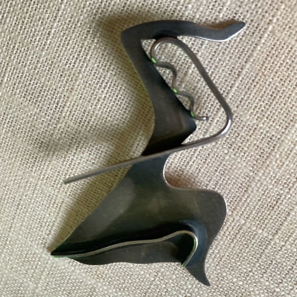 Vintage Brooch Sterling Silver Ed Wiener Signed Artist Piece modernist dancer - Picture 2 of 14